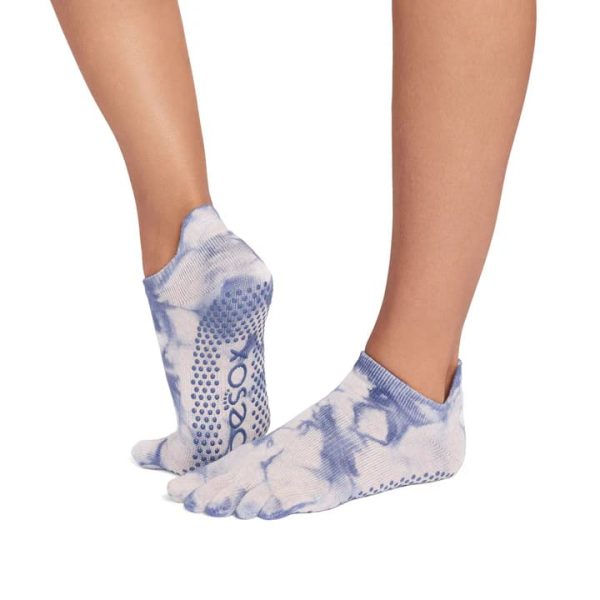low rise soft blue tie dye